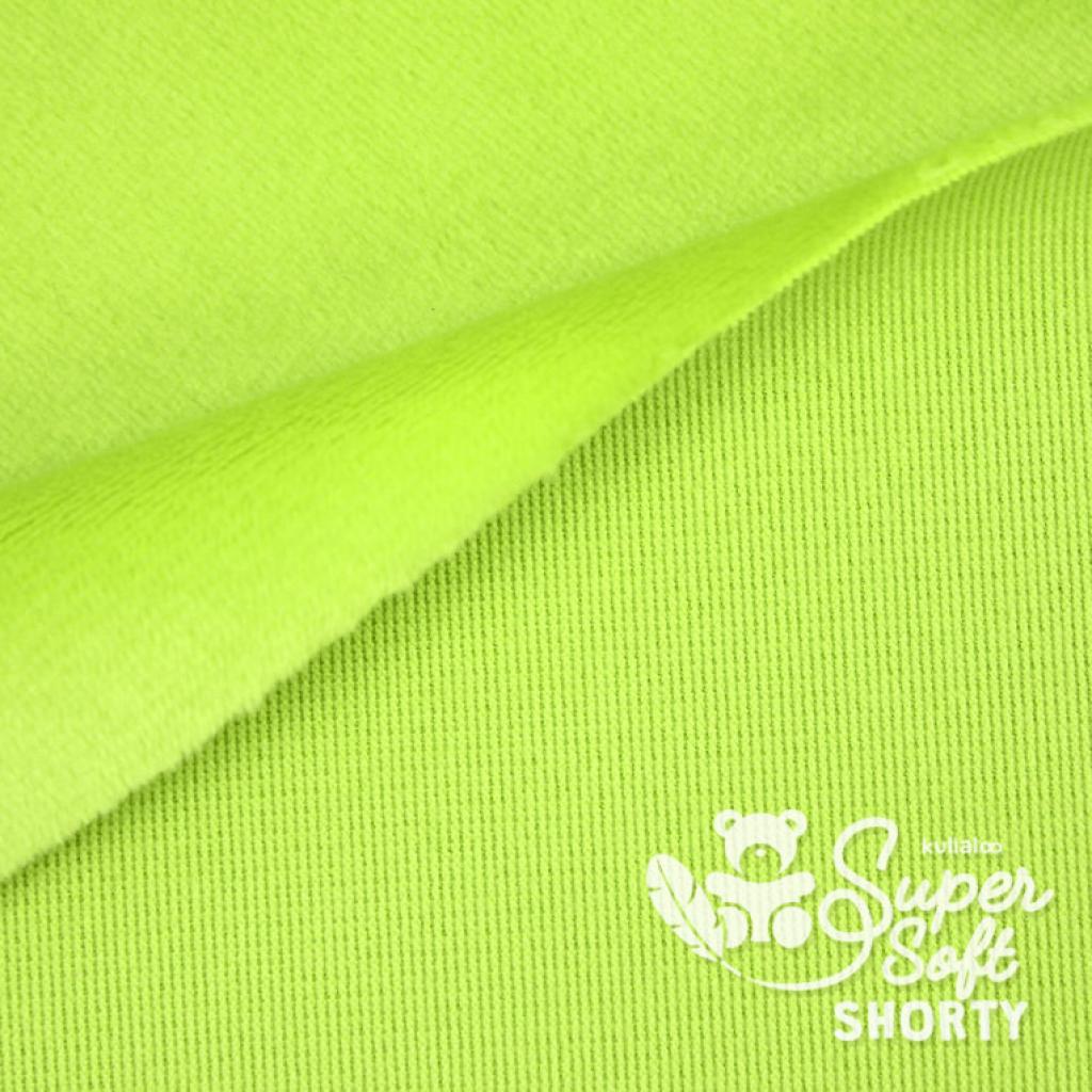 Plüschstoff Shorty uni 75x100cm limettengrün – Kullaloo